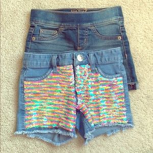 GUC Justice sequin flippy shorts size 7 slim